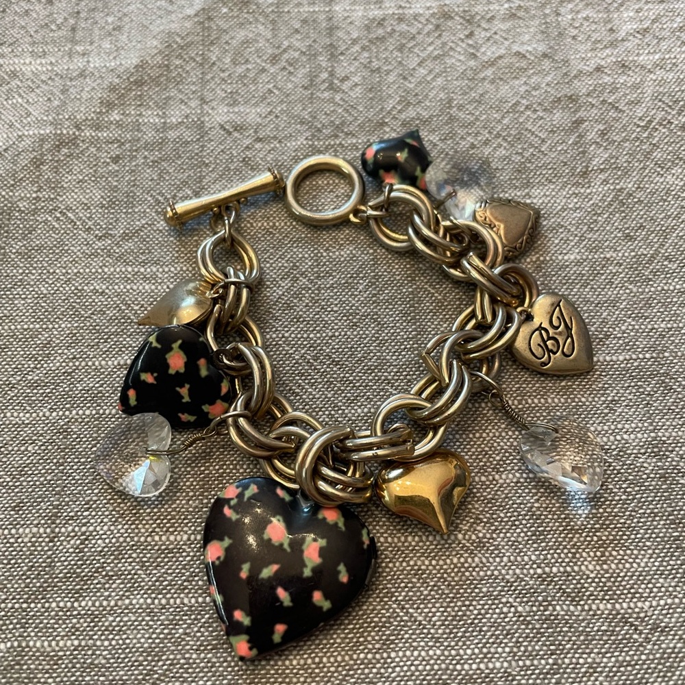 Betsey Johnson Gold and Silver Charm Bracelet - Picture 4 of 10